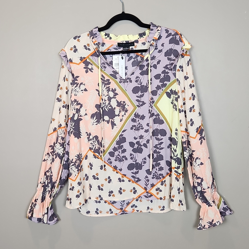 NWT Sanctuary Multiprint After Party Boho Blouse Size Small - Picture 3 of 14